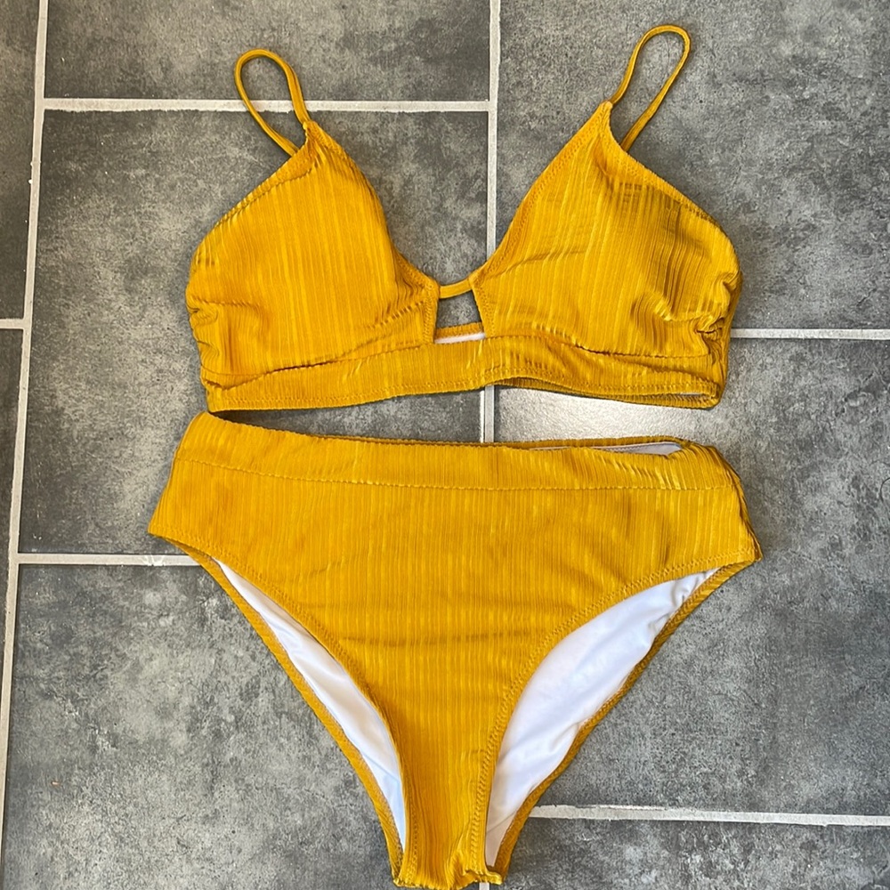 Orange mustard swimming suit